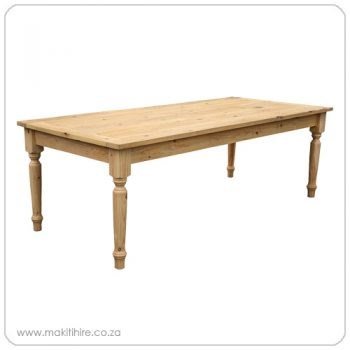 Glossy white wooden table, 10 seater