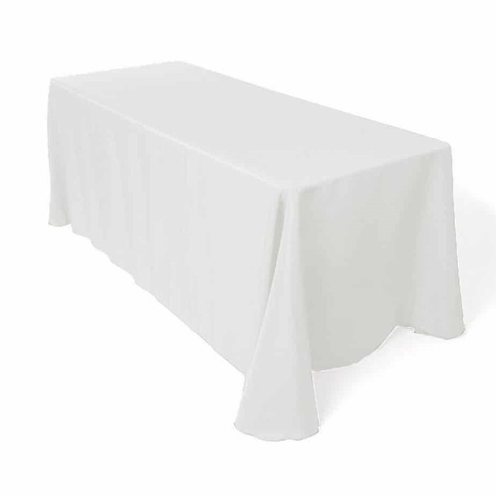 White stretch table cloth